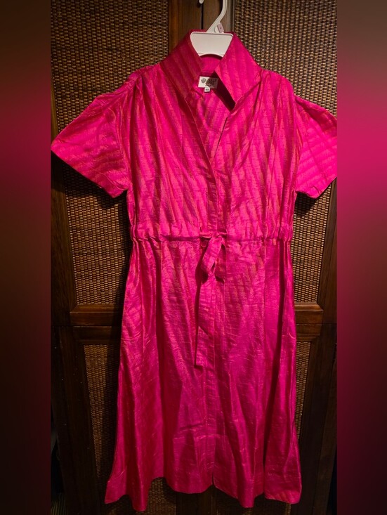 Holly Shae Dresses & Skirts - Holly Shae NWOT 100% Silk Bright Hot Pink Midi Dress MRSP $400 21ptp